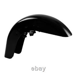 Vivid Black Front Fender Fit For Harley Touring Road King Street Glide 1989-2013
