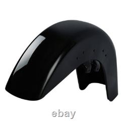 Vivid Black Front Fender Fit For Harley Touring Road King Street Glide 1989-2013