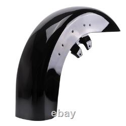 Vivid Black Front Fender For Harley Touring Road King Street Glide 1989-2013