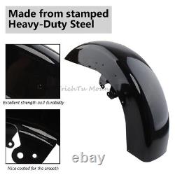 Vivid Black Front Fender For Harley Touring Street Glide Road King 2014-up USA