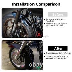 Vivid Black Front Fender For Harley Touring Street Glide Road King 2014-up USA