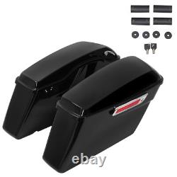 Vivid Black Hard Saddlebags Fit For Harley Touring Road King Street Glide 14-24 Vivid Black Hard Saddlebags Fit For Harley Touring Road King Street Glide 14-24