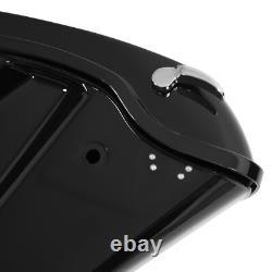 Vivid Black Hard Saddlebags Fit For Harley Touring Road King Street Glide 14-24