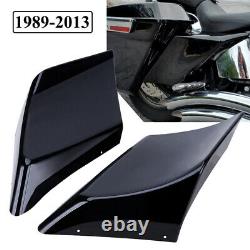 Vivid Black Stretched Side Covers Fits For Harley Touring Road King Street Glide
