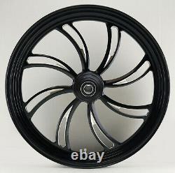 Vortex Front Black Wheel 21 Harley Electra Glide Road King Street Cvo 08-20