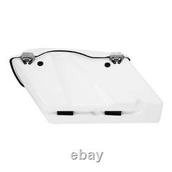 White Hard Saddlebags with Chrome Latches for Road King Street Glide 1994-2013
