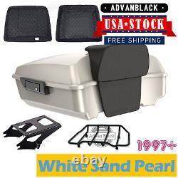 White Sand Pearl Chopped Tour Pak Pack Fits Harley Street Road King Glide 1997+