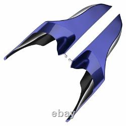 Zephyr Blue Stretched Extended Side Cover For Harley Street Road King Glide 14+
