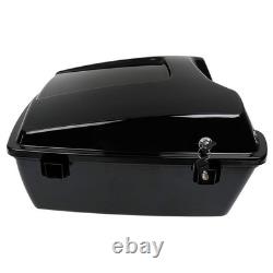 10.7 Coffre tronqué avec dossier, loquets noirs pour Road King Street Glide 97-13