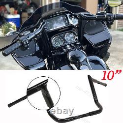 10 GUIDONS APE HANGER 4 POUR HARLEY SOFTAIL TOURING ROAD KING STREET 1.5 Noir