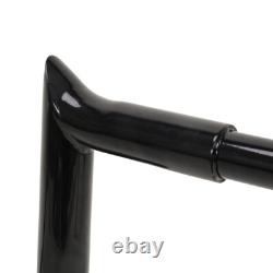 10 GUIDONS APE HANGER 4 POUR HARLEY SOFTAIL TOURING ROAD KING STREET 1.5 Noir