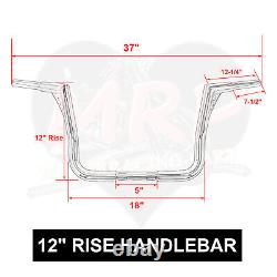 12 Rise Ape Cintre Guidon Pour Harley Road King Electra Street Glide Flhtc