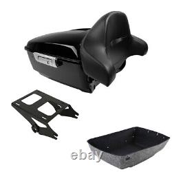 13.7 Ensemble de support de coussin de coffre King Pack pour Harley Tour Pak Road Street Glide 14-24