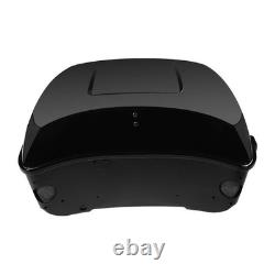 13.7 coffre King noir avec loquets noirs pour Touring Road King Street Glide 2014 et après