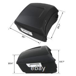 13 7 coffre King noir mat pour Harley Touring Road King Street Glide 2014 et plus tard