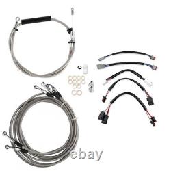 14 Câble de frein en acier inoxydable étendu Chrome Electra Street Glide Road King