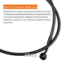 16 Câble de frein en acier inoxydable noir prolongé pour Road King, Street Glide, Road Glide