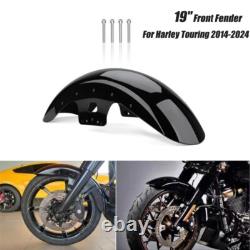 19 Garde-boue avant noir vif Wrap pour Harley Touring Road King Street Road Glide