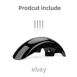 19 Garde-boue avant noir vif Wrap pour Harley Touring Road King Street Road Glide