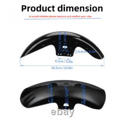 19 Garde-boue avant noir vif Wrap pour Harley Touring Road King Street Road Glide