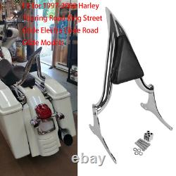 20 Barres de dossier Chrome Sissy pour Harley Touring Road King Street Glide 1997-2008