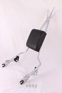 22 Tall Sissy Bar Backrest Pad 4 Harley Touring Road King Street Electra Chrome