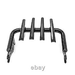 27 Dossier de sissy bar noir avec porte-bagages discret pour Harley Road Street Glide 09-24