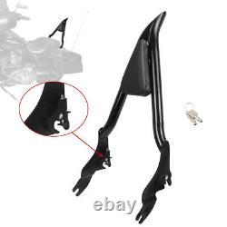 28'' Tall Backrest Sissy Bar Pour Harley Cvo Road Glide Street Touring Road King