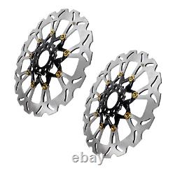 2PCS 14 Grand Disque de Frein Avant pour Harley 09-23 Road King Street Glide FLHT