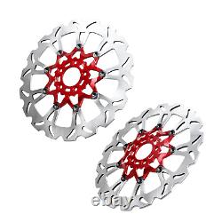 2PCS Disque de Frein Avant Rouge 14 Gros pour Harley 09-23 Road King Street Glide FLHT