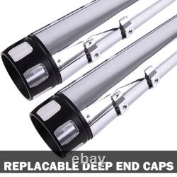 4 Tuyaux d'échappement Slip On pour Harley Road King Street Electra Glide 95-16