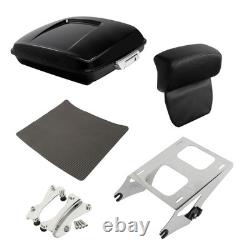 5.5 Coussin de dossier de coffre Razor support chromé Road King Street Glide 2014 et suivants