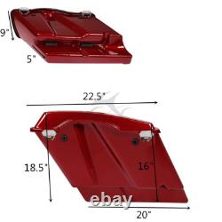 5 Sacoches rigides allongées adaptées pour Harley Road King Street Glide 1993-2013