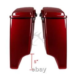 5 Sacoches rigides allongées adaptées pour Harley Road King Street Glide 1993-2013