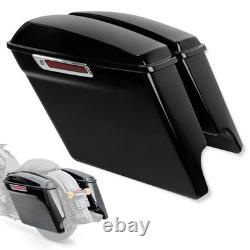 5 sacoches allongées avec loquets chromés pour Road King Street Glide 2014-2023