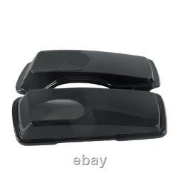 94-13 Road King Street Glide Couvercles de sacoches rigides pour haut-parleurs 6x9 Noir brillant Vivid Black