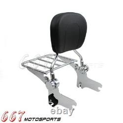 Back Rest Sissy Bar Porte-bagages Pour Harley Road King Street Glide 1997-2008