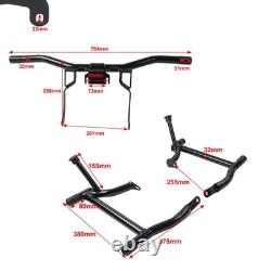 Barre de protection avant du moteur avec sacoches pour Harley Road King Street Glide 2014+