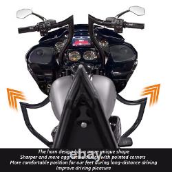 Barre de protection de moteur noire/chrome pour autoroute pour Road King Street Glide Ultra 09+
