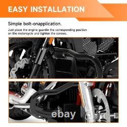 Barre de protection moteur noire pour Harley Touring Road King Street Glide 2014-2025