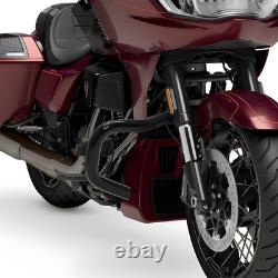 Barre de protection moteur noire pour Harley Touring Road King Street Glide 2014-2025