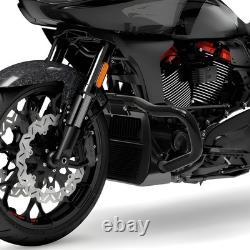 Barre de protection moteur noire pour Harley Touring Road King Street Glide 2014-2025