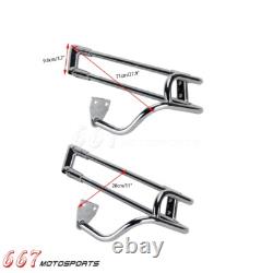 Barres de protection de sacoches chromées pour Harley Road King, Street Glide et Electra Glide 2014-2022