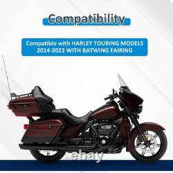 Barres de traction en acier chromé à pattes hautes de 1,25 pouce pour Harley Road King Street Glide de 10 pouces