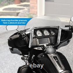 Barres de traction en acier chromé à pattes hautes de 1,25 pouce pour Harley Road King Street Glide de 10 pouces