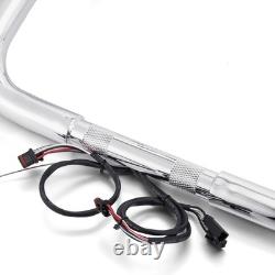 Barres de traction en acier chromé à pattes hautes de 1,25 pouce pour Harley Road King Street Glide de 10 pouces