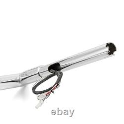 Barres de traction en acier chromé à pattes hautes de 1,25 pouce pour Harley Road King Street Glide de 10 pouces