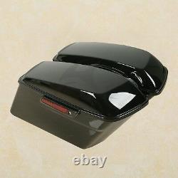 Black Saddlebags Hard Fit Pour Harley Touring Road Street Glide Special 2014-2022