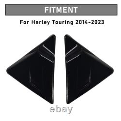 Caches de batterie latérales triangulaires noires pour Harley Touring Road King Street Electra