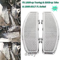 Cale-pieds étirés en chrome pour conducteur Harley Road King Street Glide FLTR 86-23